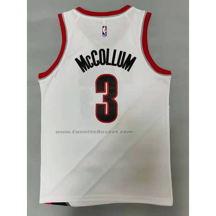 Maglia Portland Trail Blazers C.j. McCollum NO 3 Association 2020-21 Bianco